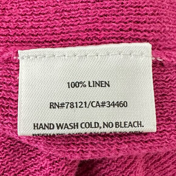 Eileen Fisher Linen Elegant Pink Open Front Women's Sweater Size Small Petite - Picture 5 of 6